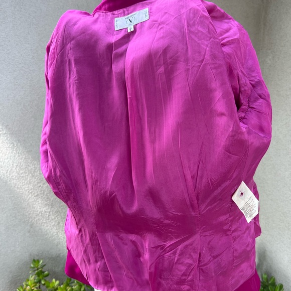 Vintage 80s fuchsia pink wool blazer jacket by Valentino Miss V Sz 38 4 - Picture 8 of 11